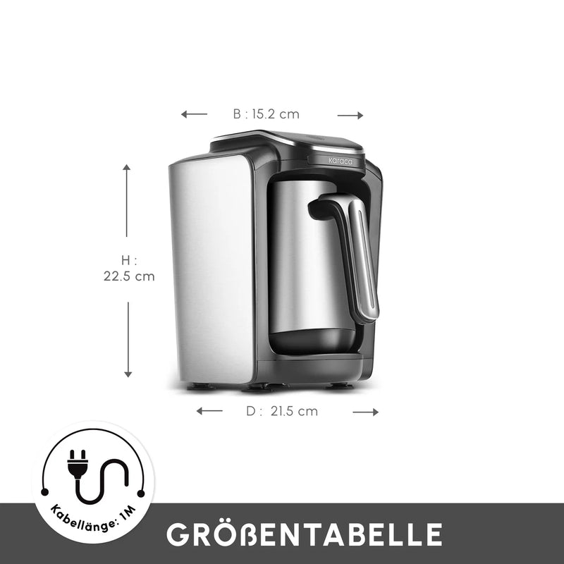 Karaca Hatır Neo INOX Mokkakocher mit Edelstahl Kanne