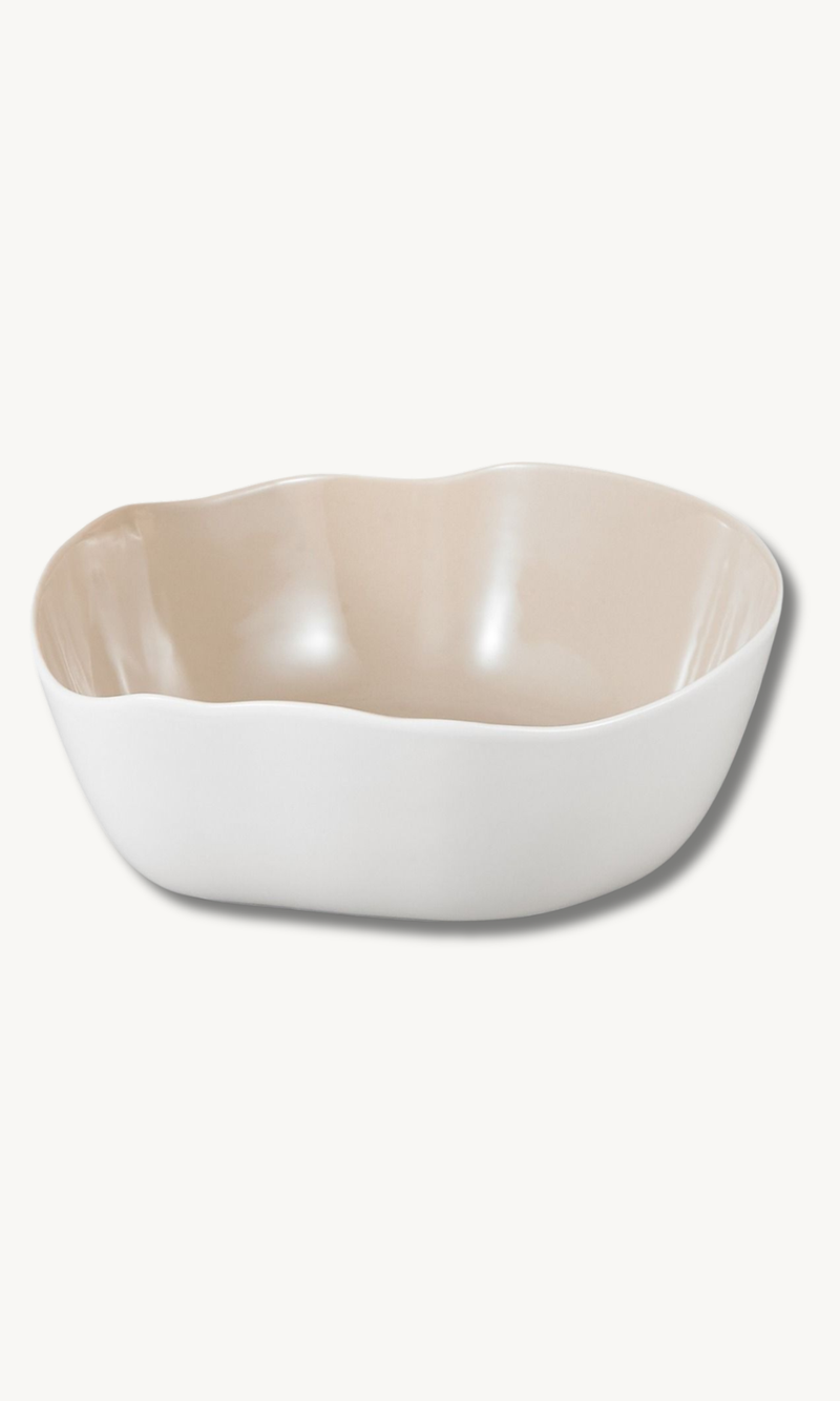 Bonnes Beige Porzellan Salatschüssel 22,5cm