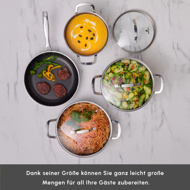 Karaca Ceramica Steel 3Ply 7-Teiliges Topfset Induktionsgeeignet