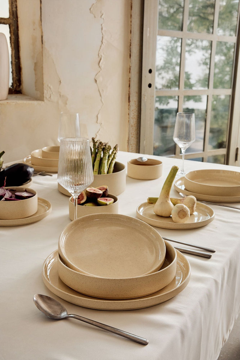 Granit Beige 25 teiliges Tafelservice für 6 Personen