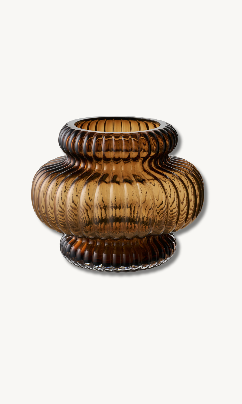 Vase aus Glas Rauchbraun 16cm