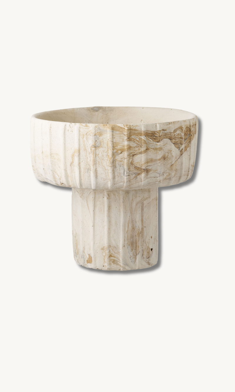 Vase Cement Braun/Beige 18,5cm
