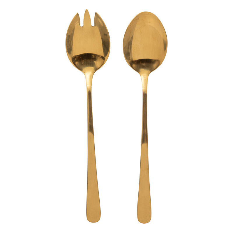 Salatbesteck Shadow Goldfarben 2 teilig
