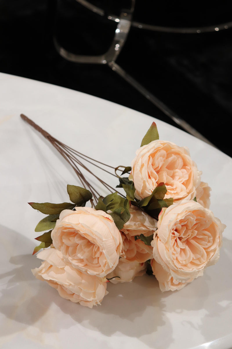 Dekoblumen Rosenbund Lachsfarben