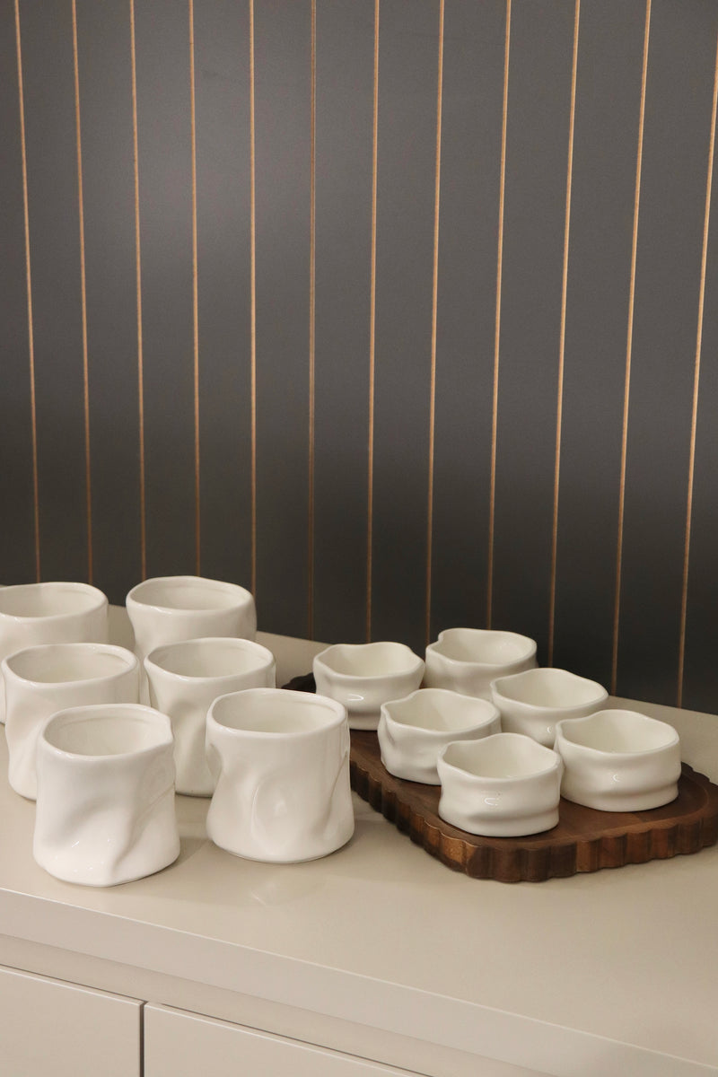 Nordic & Wave Kaffee- und Servierset mit Akazienholzplatte 13 teilig