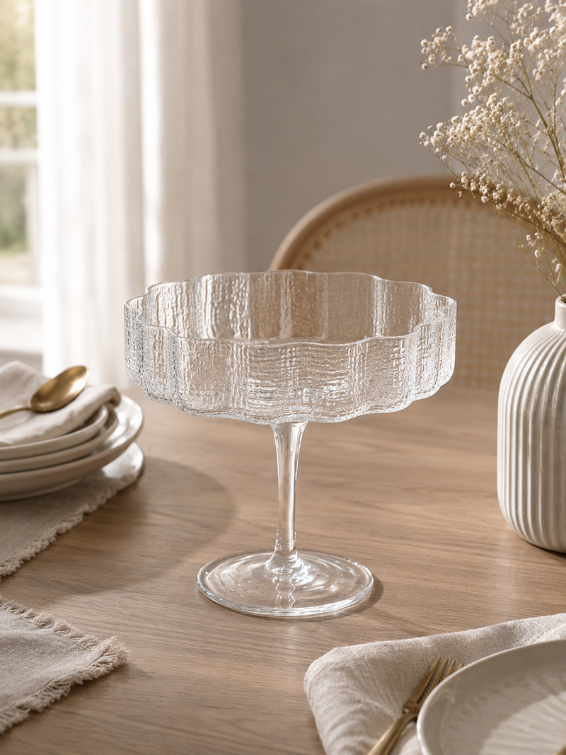 Glas Servierschale auf Fuß Höhe 20cm