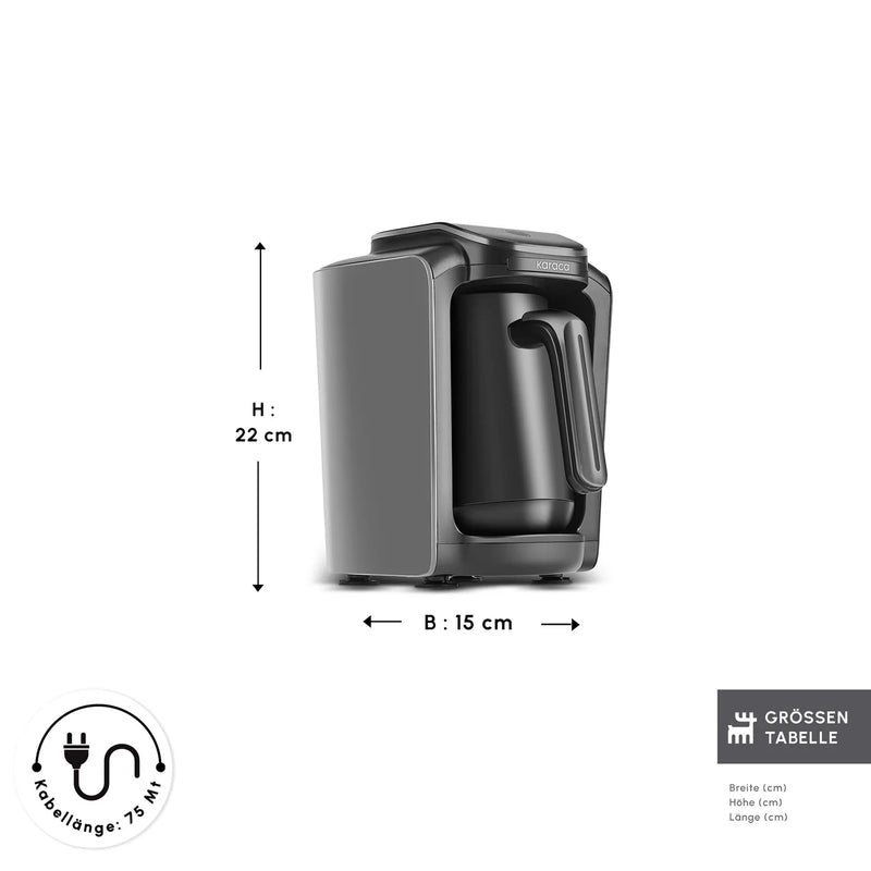 Karaca Hatır Neo S Mokkakocher mit Milchfunktion SPACE GRAY