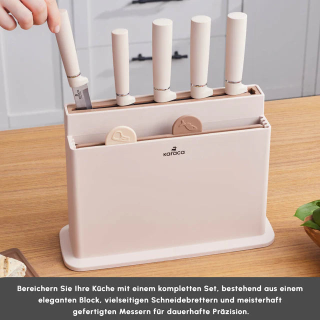 Karaca Chef's Harmony Messerset und Schneidebrettset