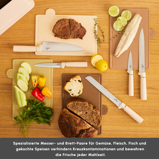 Karaca Chef's Harmony Messerset und Schneidebrettset