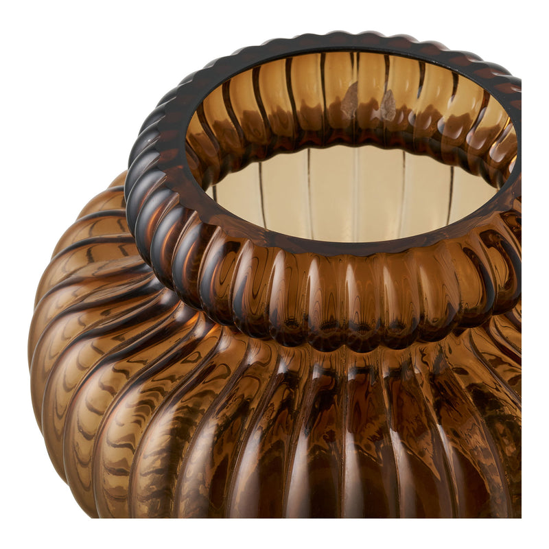 Vase aus Glas Rauchbraun 16cm