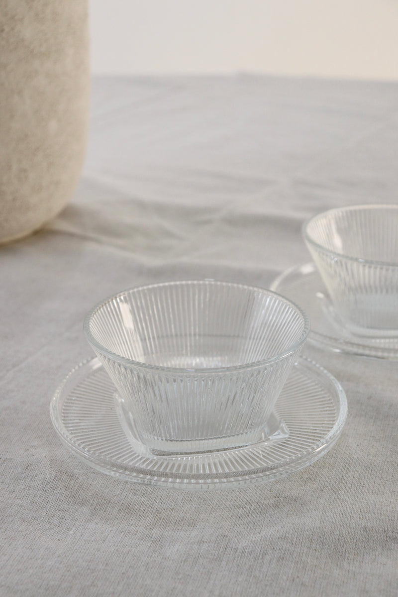 12-teilig Ripple Dessert/- Snackschalen + Untersetzer