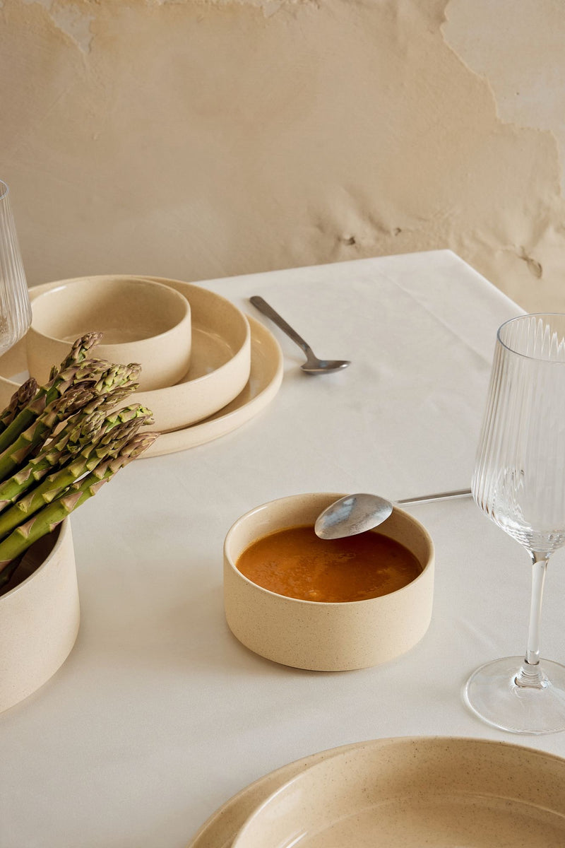 Granit Beige 25 teiliges Tafelservice für 6 Personen
