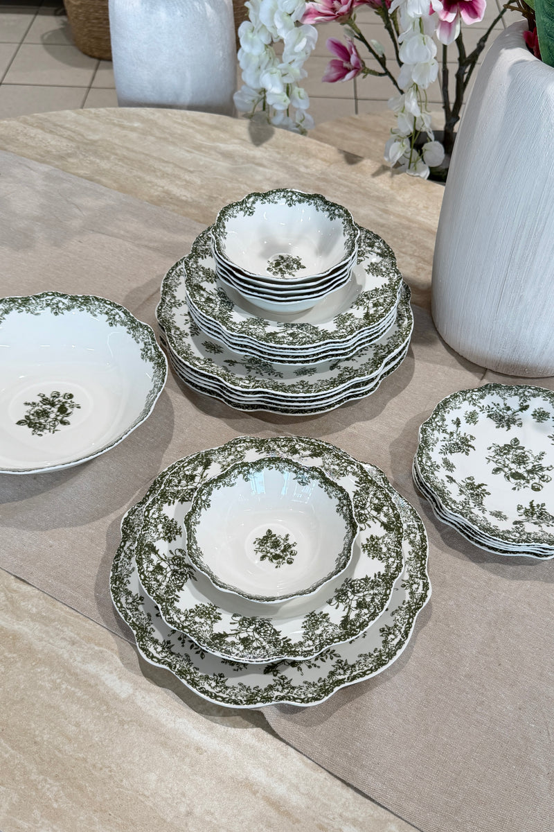 Vintage Green 25 teiliges Tafelservice für 6 Personen