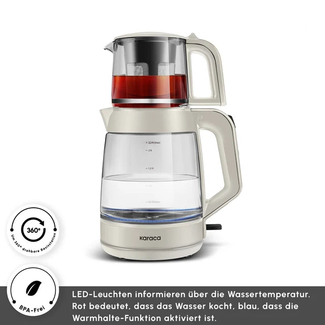 Karaca Glas Tea XL Teekocher Starlight