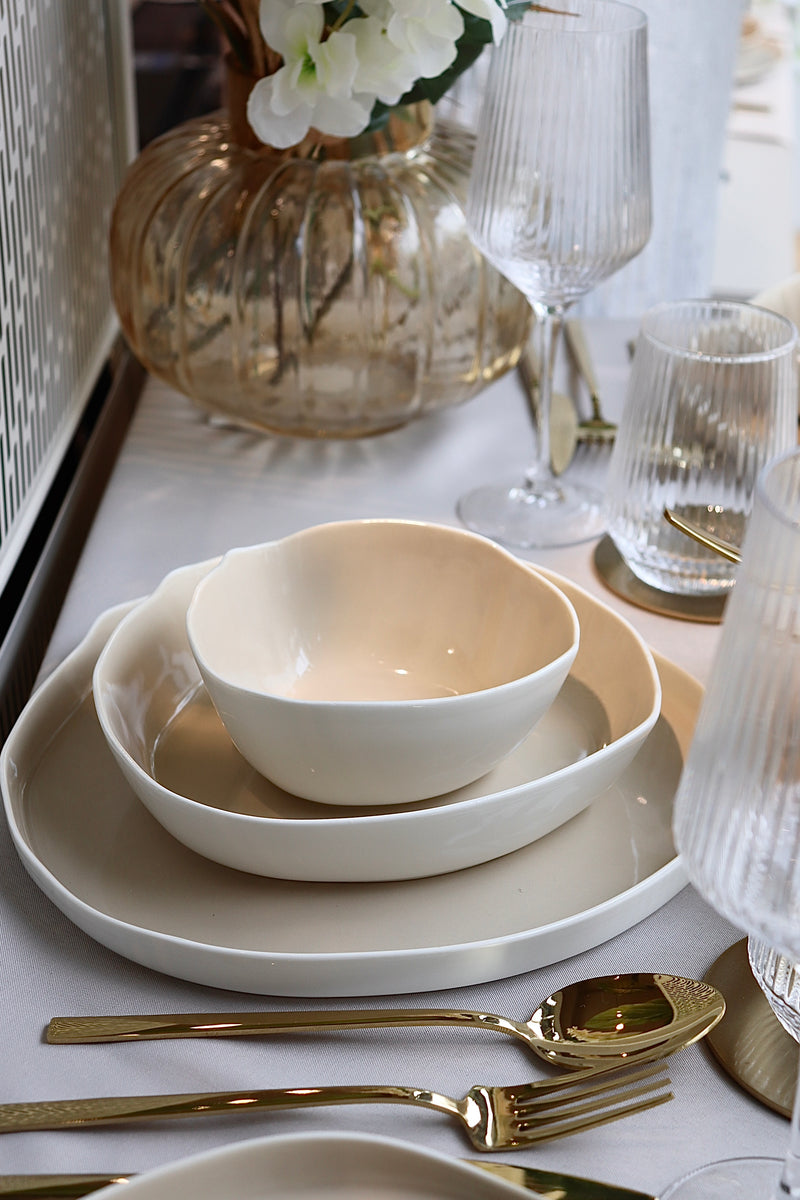 Bonnes Beige 27 teiliges Tafelservice für 6 Personen
