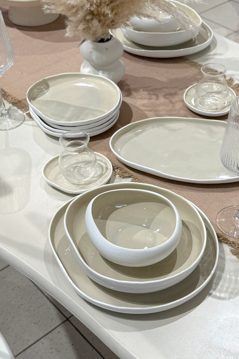 Curvy Beige 25 teiliges Tafelservice für 6 Personen