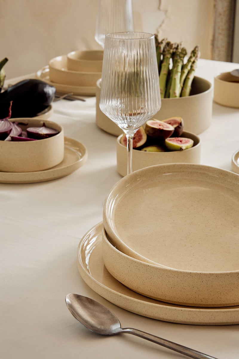 Granit Beige 25 teiliges Tafelservice für 6 Personen
