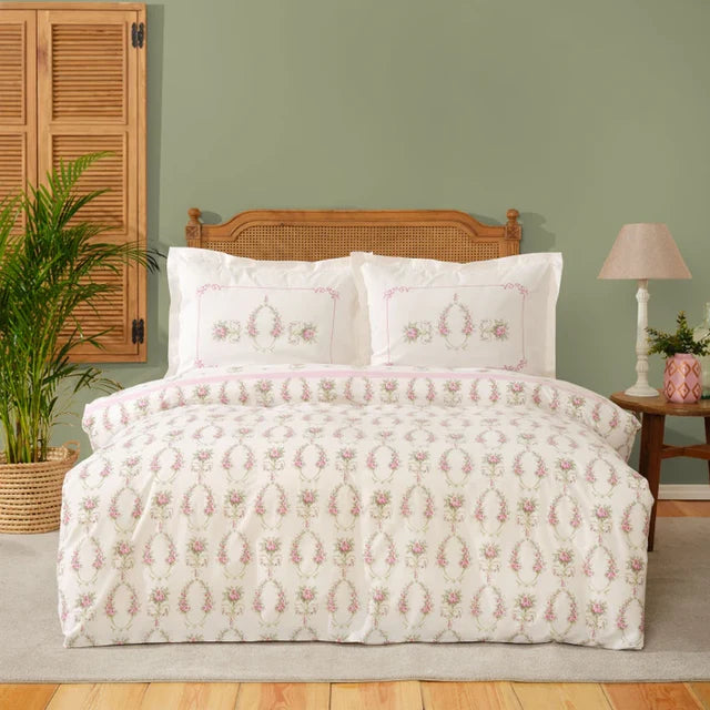 Karaca Home ALFIA POWDER Bettwäscheset 4 teilig für Doppelbett