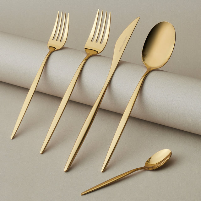 Karaca Lizbon Shiny Gold 30 teiliges Besteckset für 6 Personen