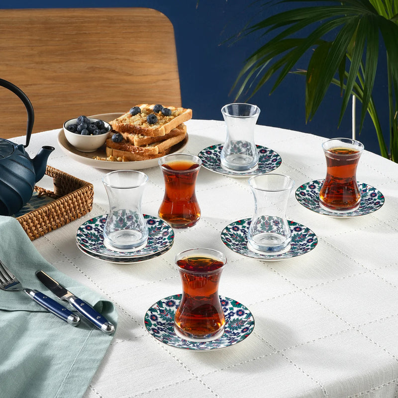 Karaca Edirne Teegläserset 12 teilig für 6 Personen