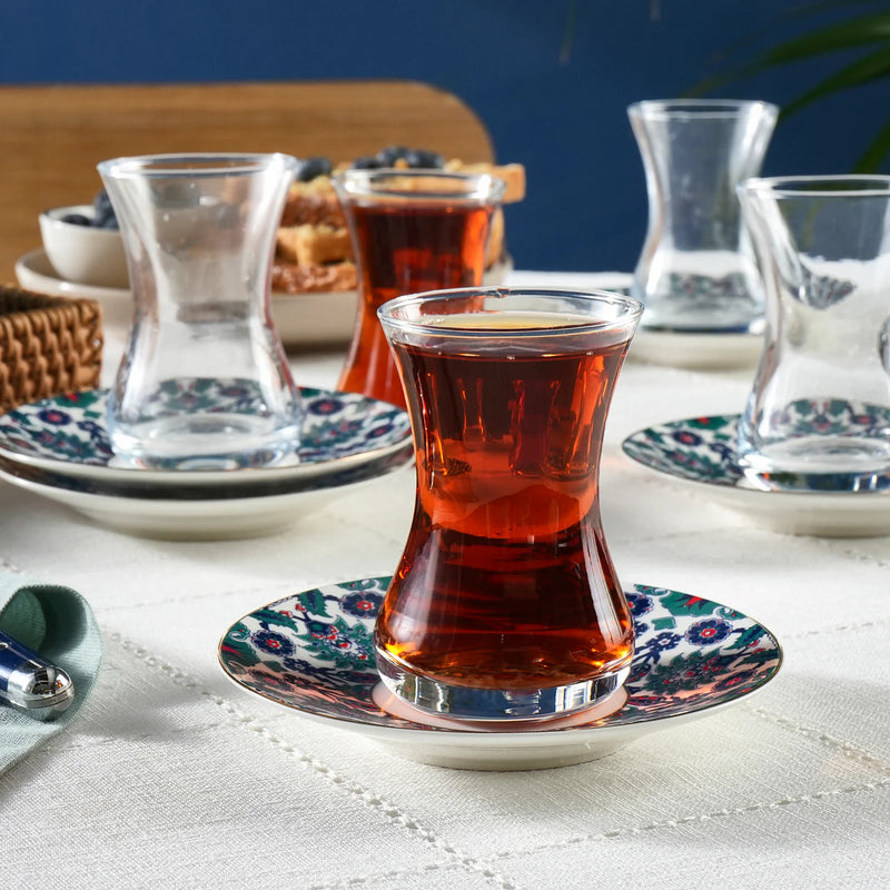 Karaca Edirne Teegläserset 12 teilig für 6 Personen