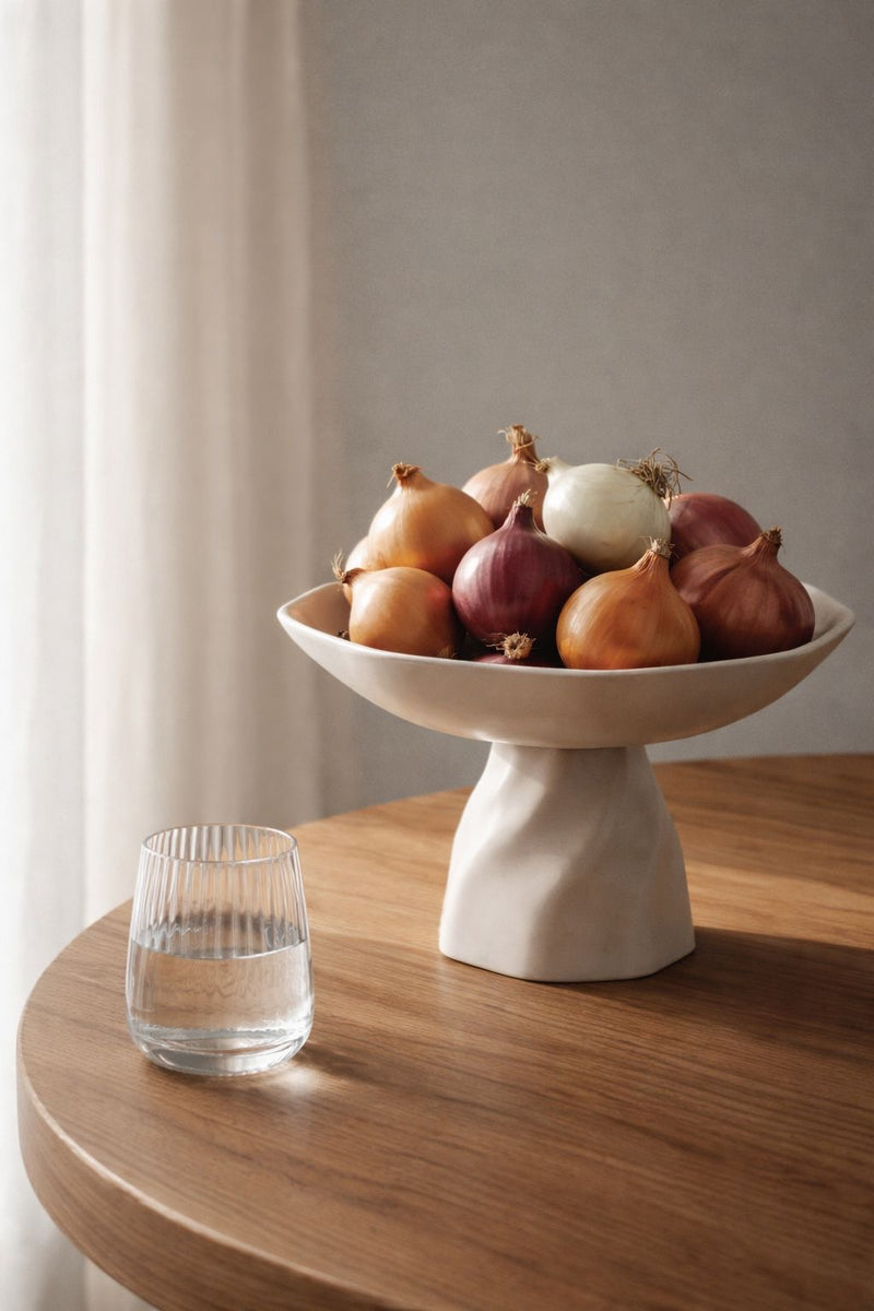 Imera Beige Obstschale auf Fuß 26,5cm