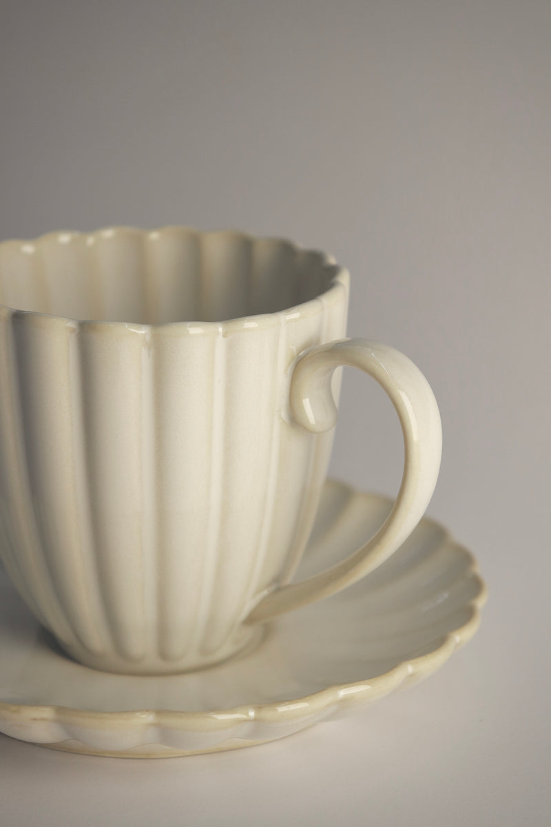 Paris Beige Kaffeetassenset 12 teilig für 6 Personen