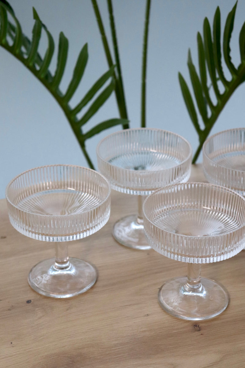Ripple Glas Eisbecher / Dessertglas Set 6 teilig