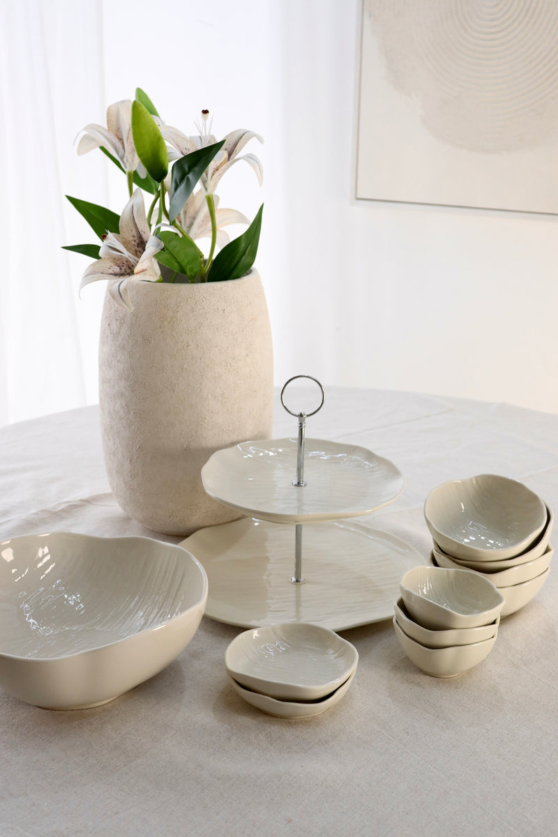Cermico Beige Komplett Set 71 teilig für 6 Personen