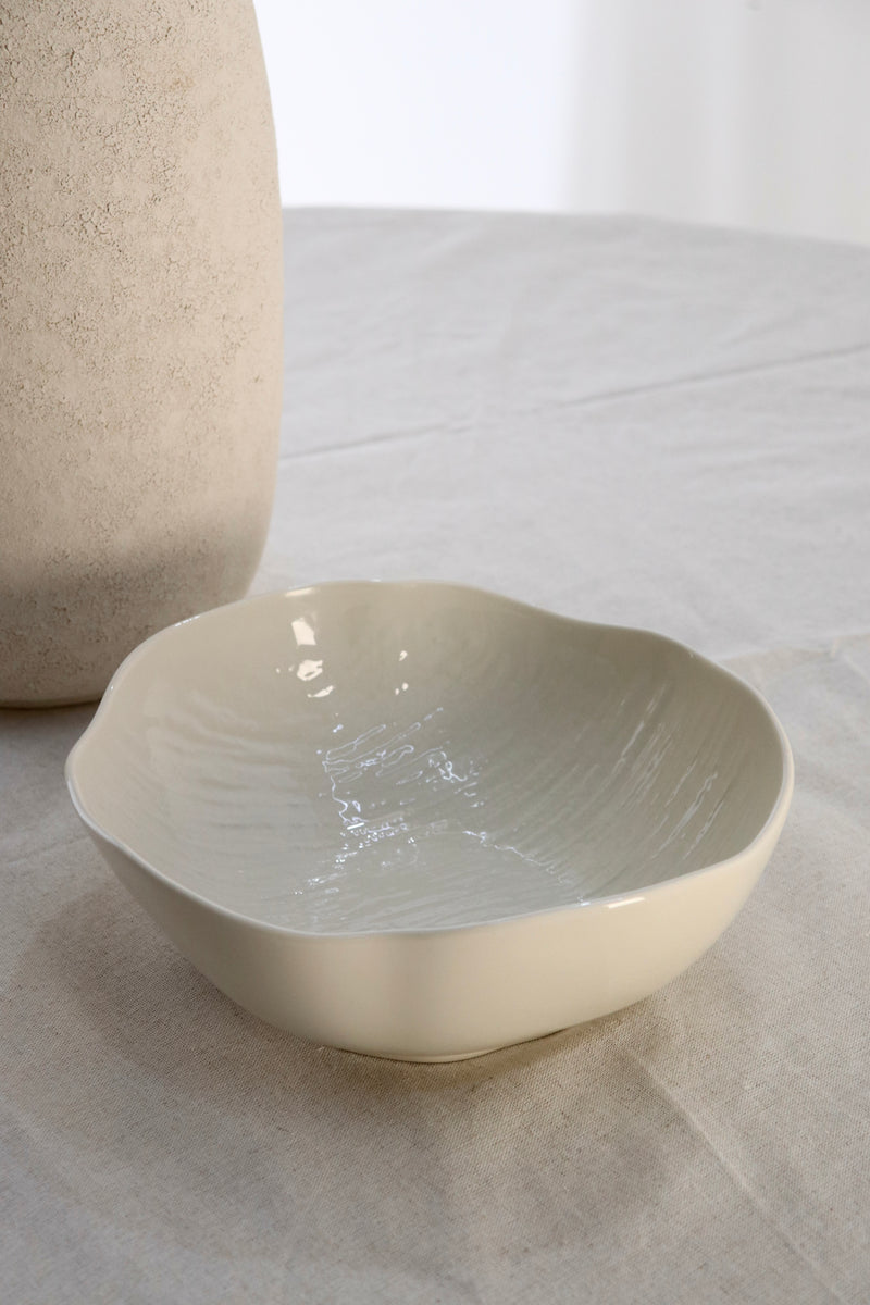 Cermico Beige Servierschüssel / Salatschüssel 23,5cm