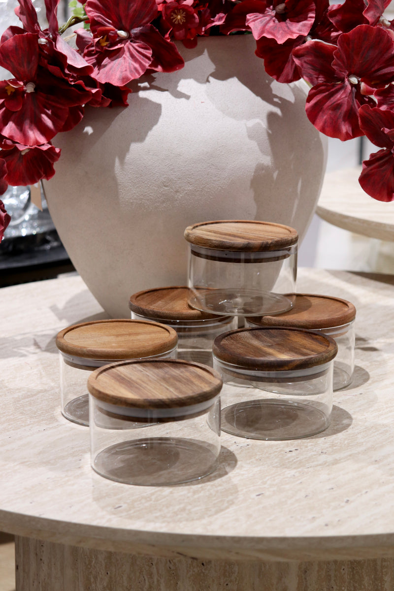 Snackschale / Vorratsgläser mit Deckel 6er Set
