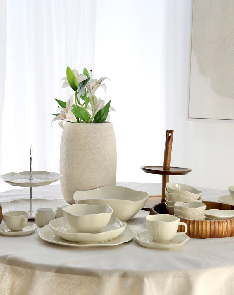 Cermico Beige Komplett Set 71 teilig für 6 Personen