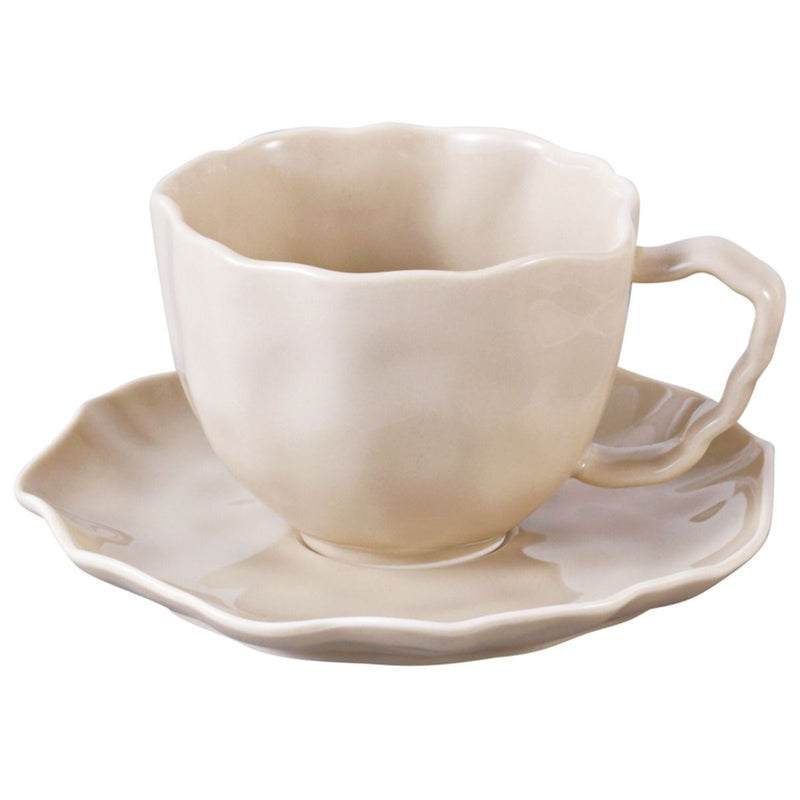 Angles Beige Kaffeeset 12 teilig für 6 Personen