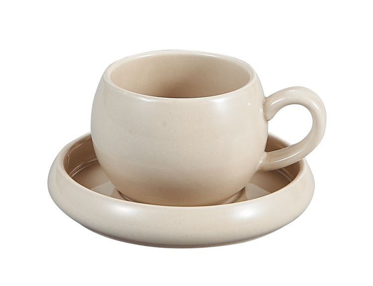 Bondy Beige Mokkatassenset 4 teilig für 2 Personen