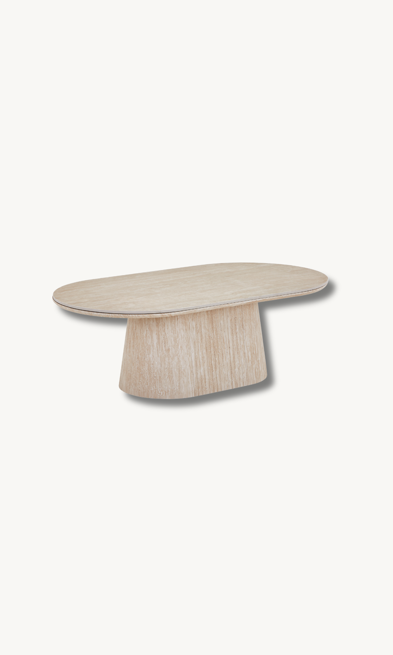 Couchtisch mit Keramikplatte Sandsteinoptik 130x70cm