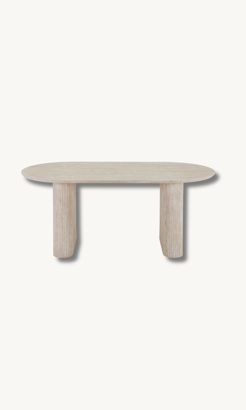 Esstisch + Couchtisch Set mit Keramikplatte Sandfarben
