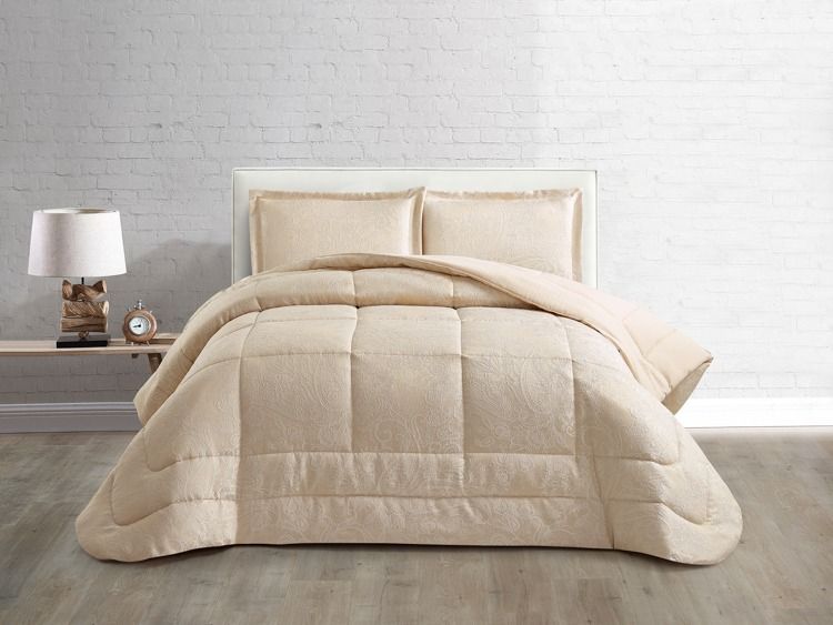 Hande Beige Tagesdecke Set 3 teilig 260x240cm