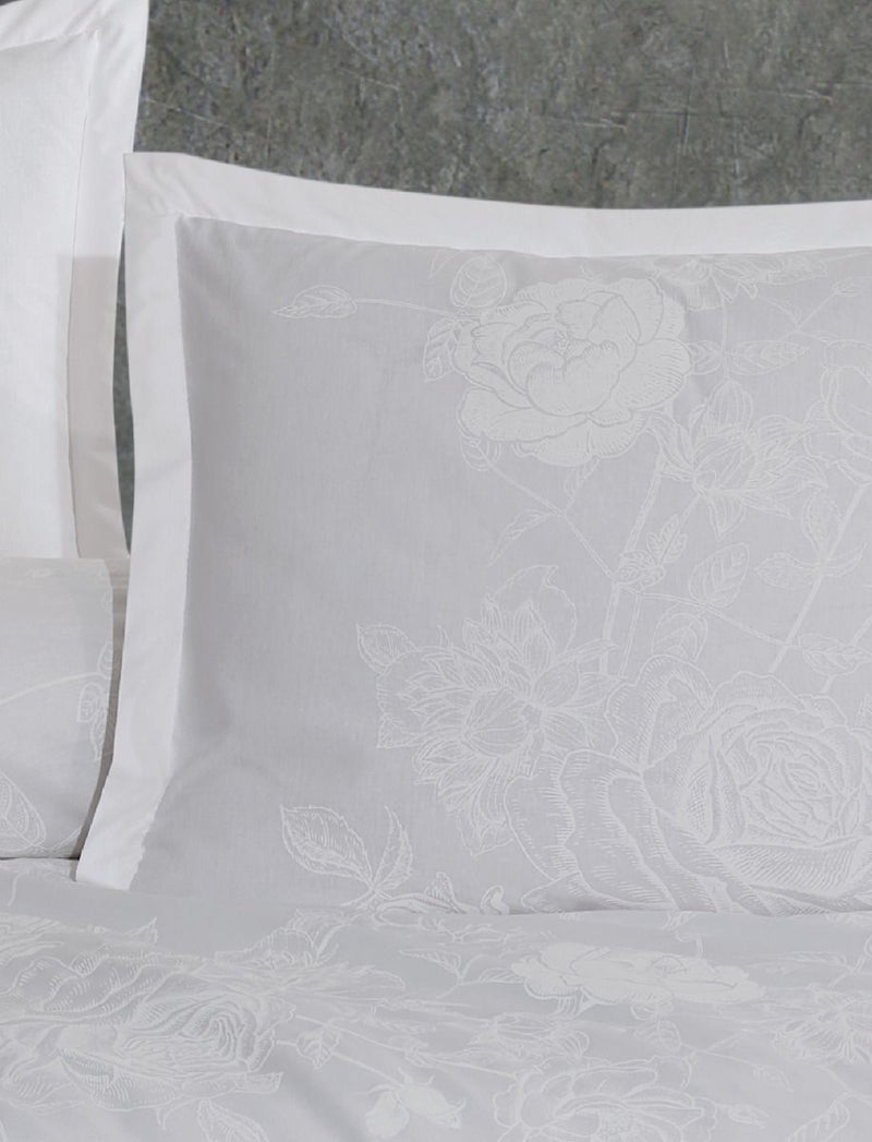 Melis Weiss Bettwäscheset 4 teilig für Doppelbett 200x220cm