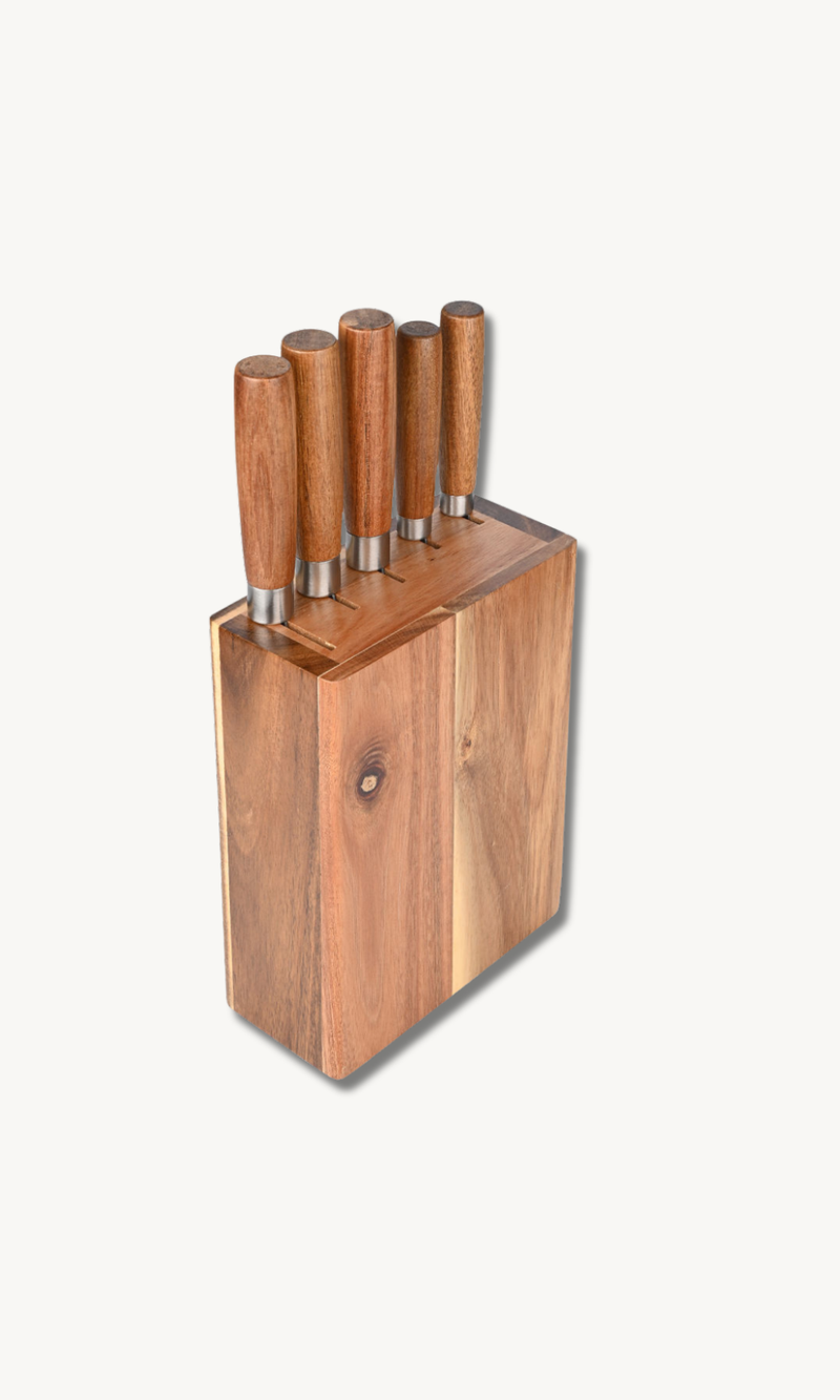 Messerset mit Akazie Griffen 6 teilig