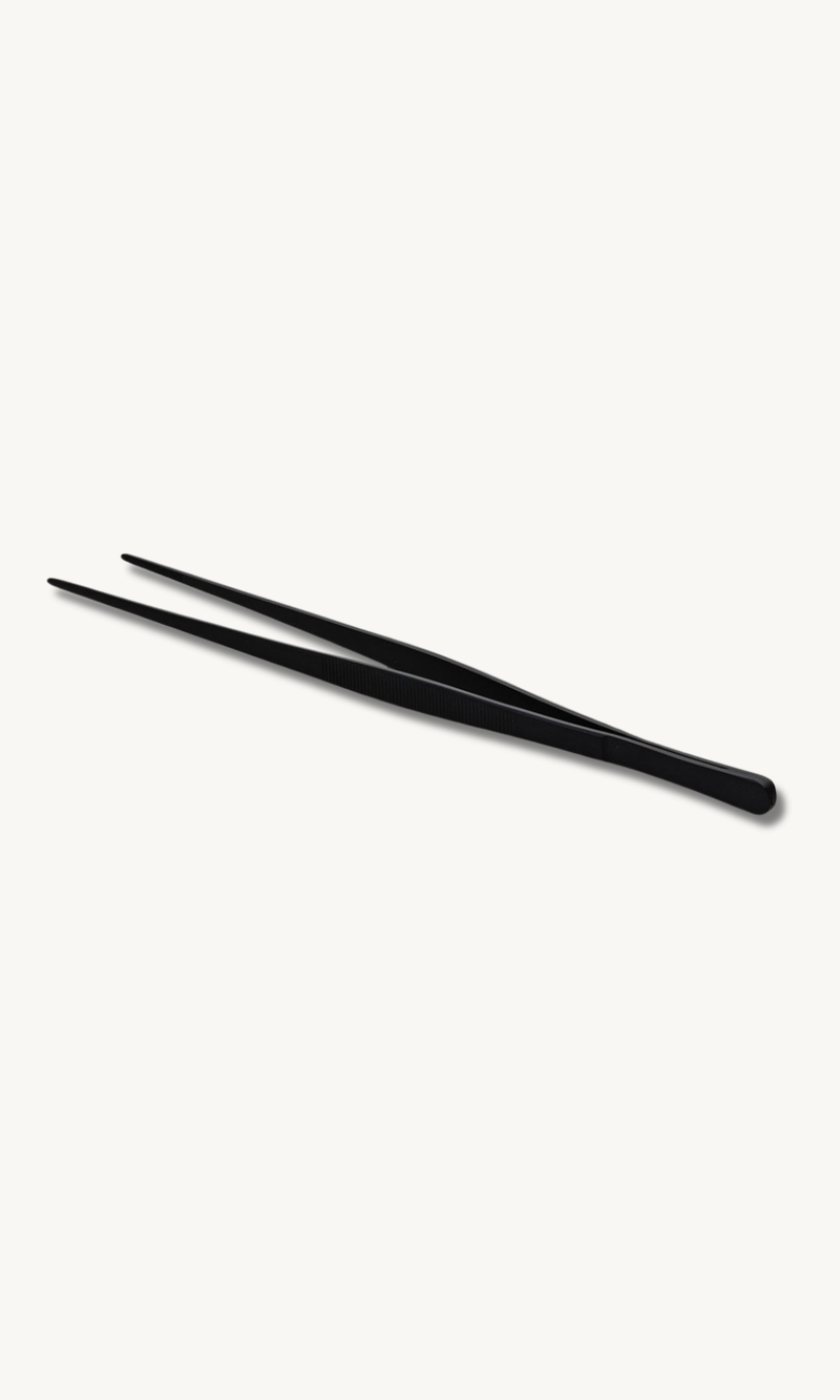 Edelstahl Gril-/Bratpinzette Schwarz 30cm