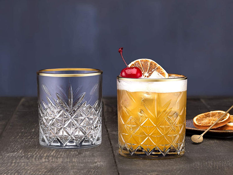 Pasabahce Timeless Golden Touch 4 teilig Trinkglas 345ml